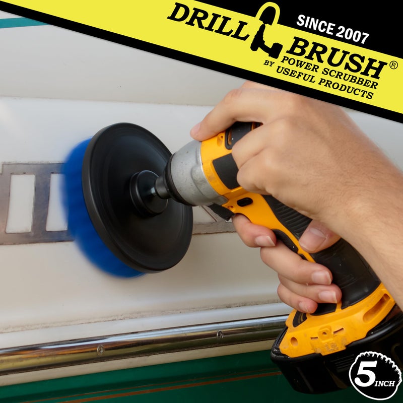 Drillbrush Boat Brush Scrubbing Accessories - Aquatic Cleaning Supplies - Boat Hull Cleaning Brush Set - Barnacle Remover - Boat Deck Brush - Tank Cleaning Tool Set - Fish Tank Scrubbing Brush - Boat Brush Set - Image 2